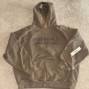 Fear of God Essentials Tan Hoodie